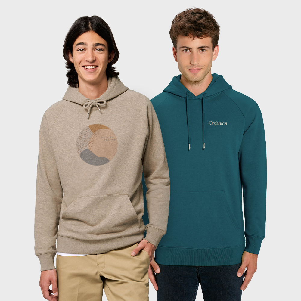 Duurzame herenhoodie met kangoeroezak Duurzame herenhoodie met kangoeroezak