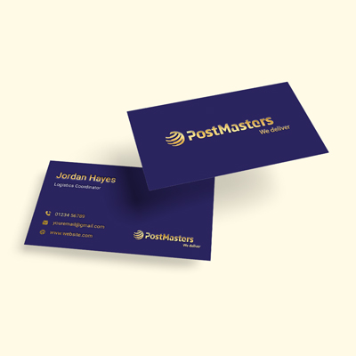 Visitekaartjes met foliedruk	