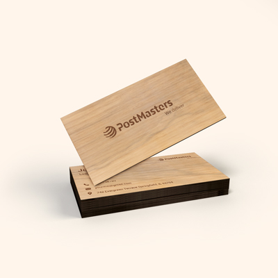 Houten visitekaartjes